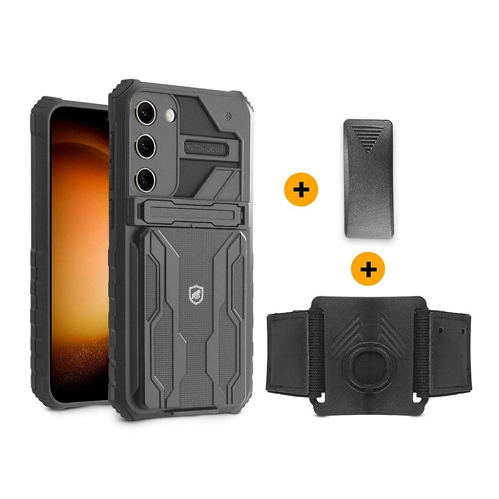 Kit Snap Guardian - Clip + Braçadeira + Capa para Samsung Galaxy S22 Ultra - Gshield