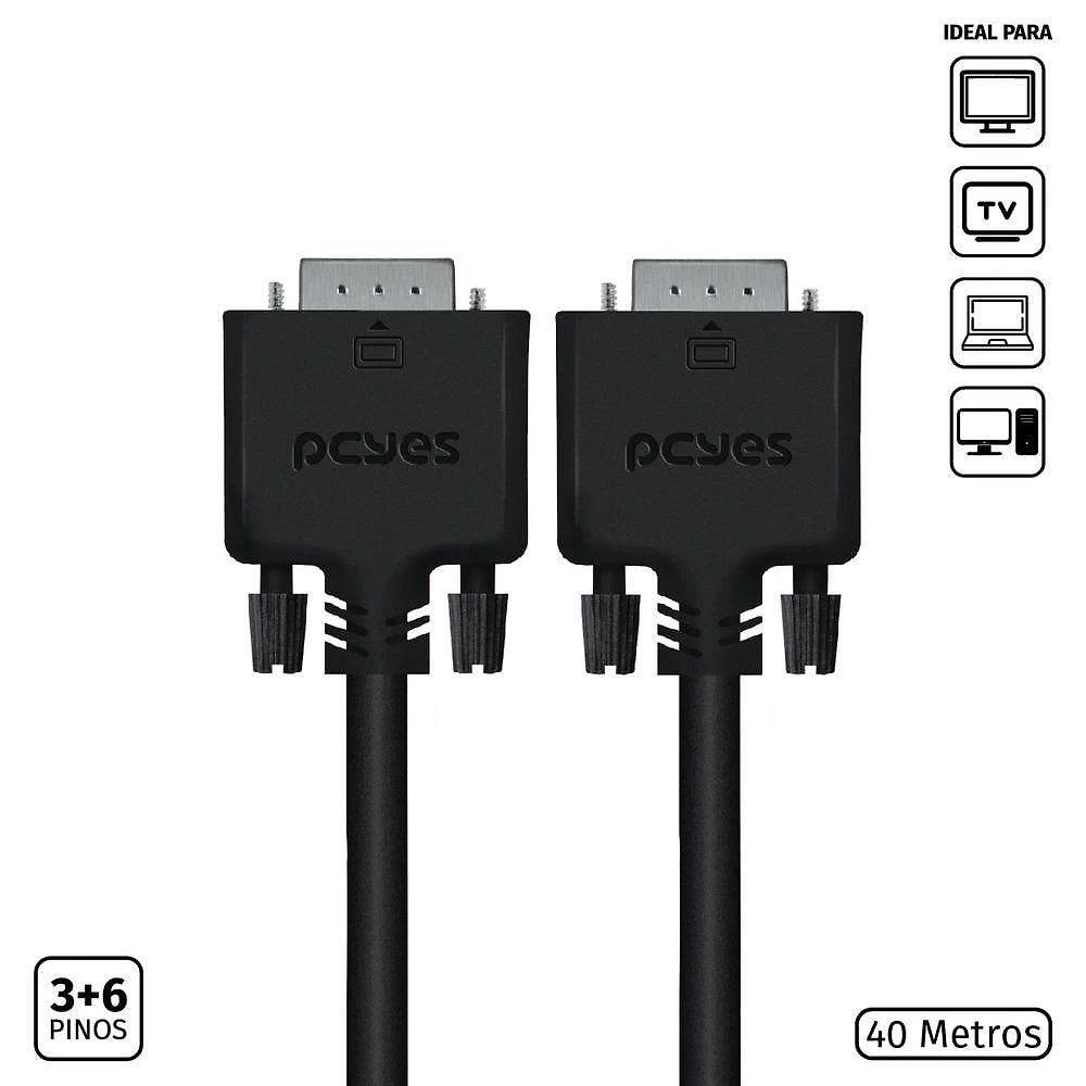 Cabo Vga 3+6 15 Pinos Macho 40m Pvm36-40