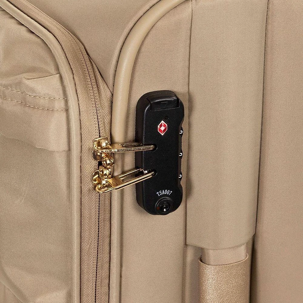 Mala de Viagem de Bordo 10 kg em Poliéster Resistente à Água Cadeado TSA Bolsos Clara Bege