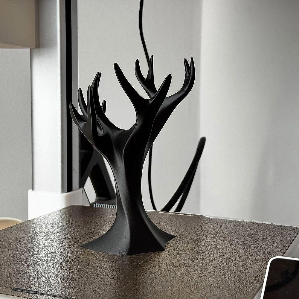 Porta-chaves Decorativo Árvore Design Moderno Base Funcional Preto IB3D Impressão 3D