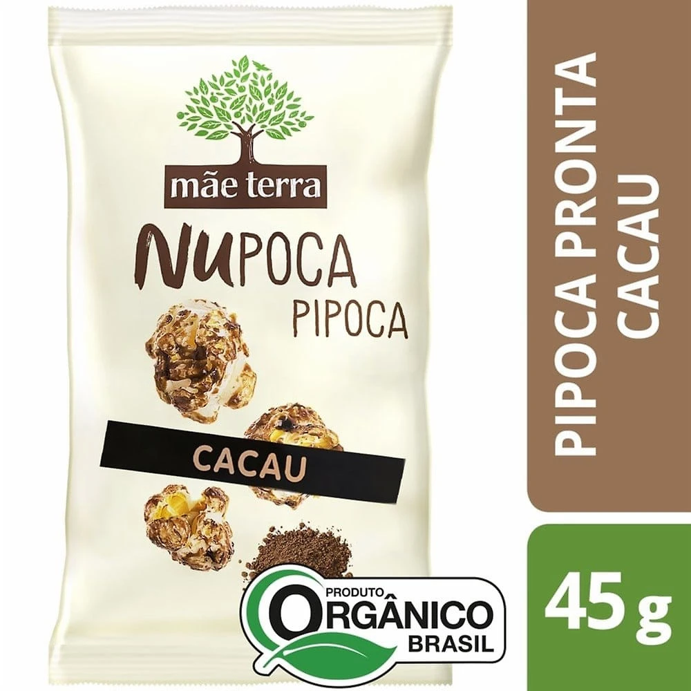 Pipoca Mãe Terra Nupoca Orgânica Cacau 45g