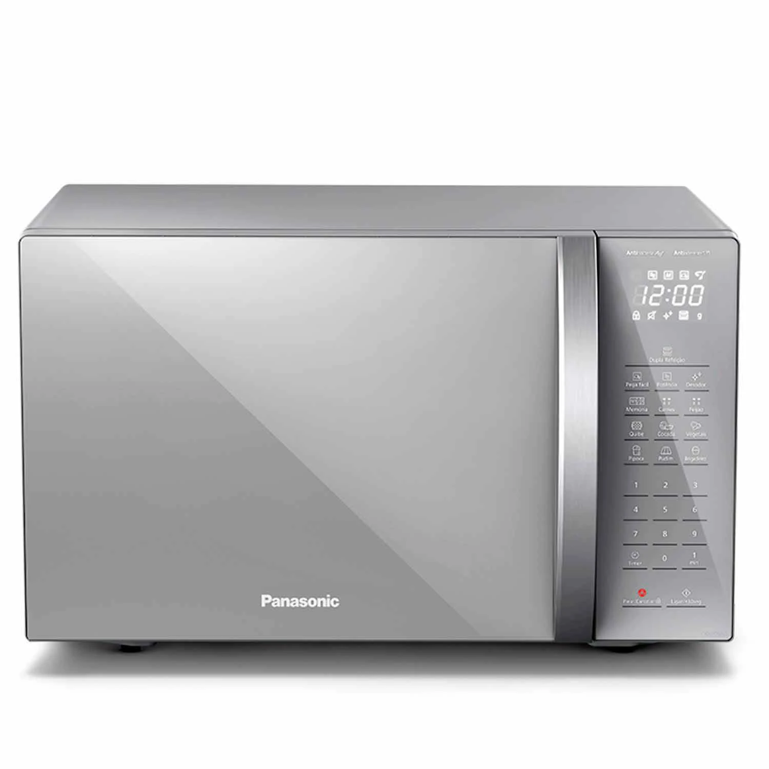 Miniatura Micro-ondas de Mesa Panasonic com 34 Litros de Capacidade Inox - NN-ST67LSRUN 110