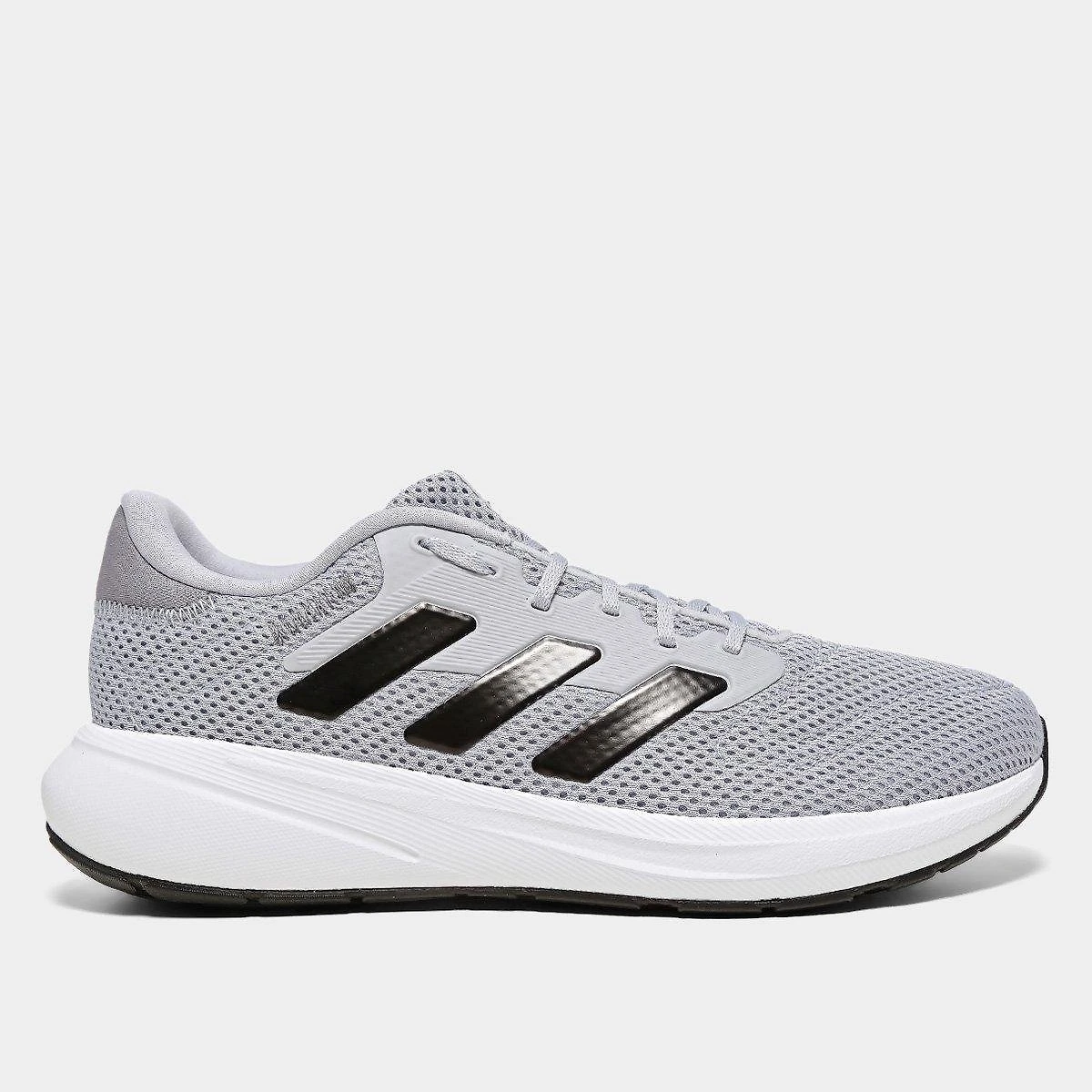 Miniatura Tênis Adidas Response Runner Cinza+Preto - 34