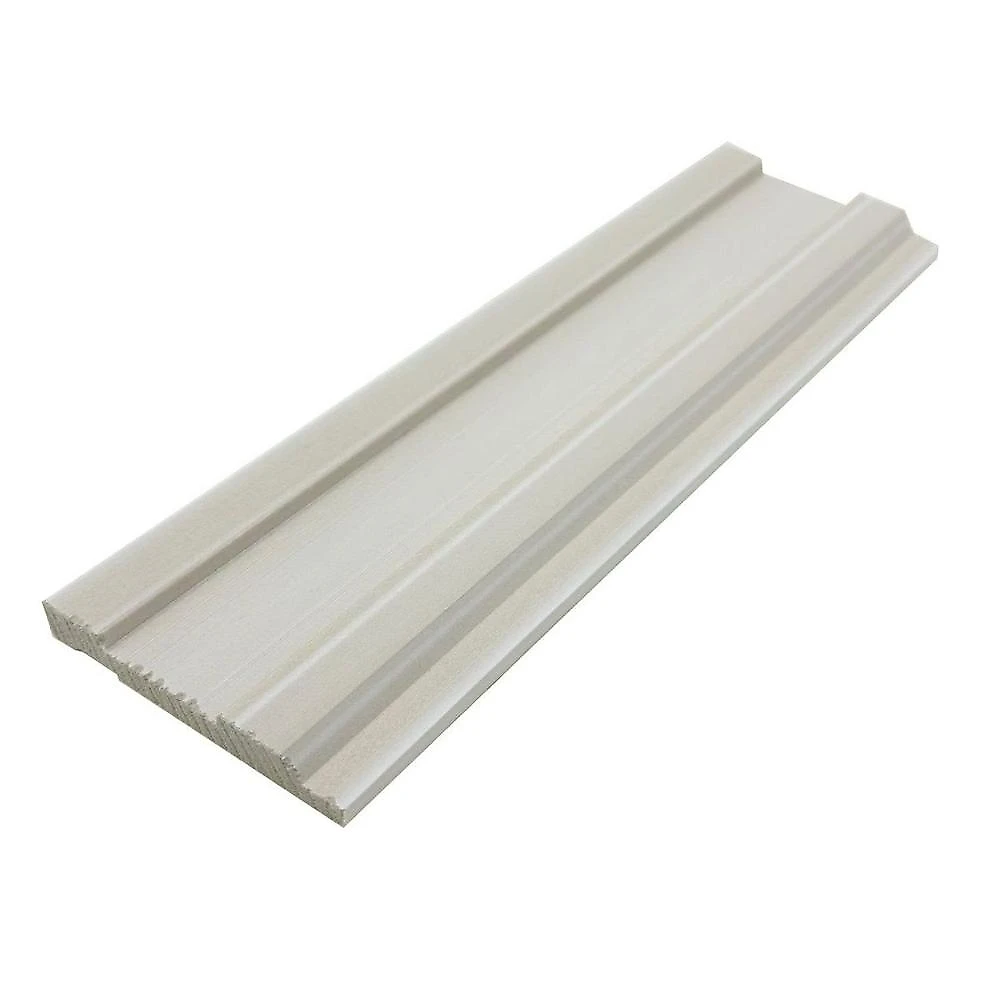 Rodapé de Poliestireno Frisado 10cm x 2,4m Rende 2,4 Metros Casa Grassi Branco