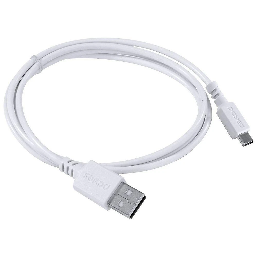 Cabo USB Tipo C Pcyes para Celular USB 2.0 480MBPS 5V 3A Branco 1M