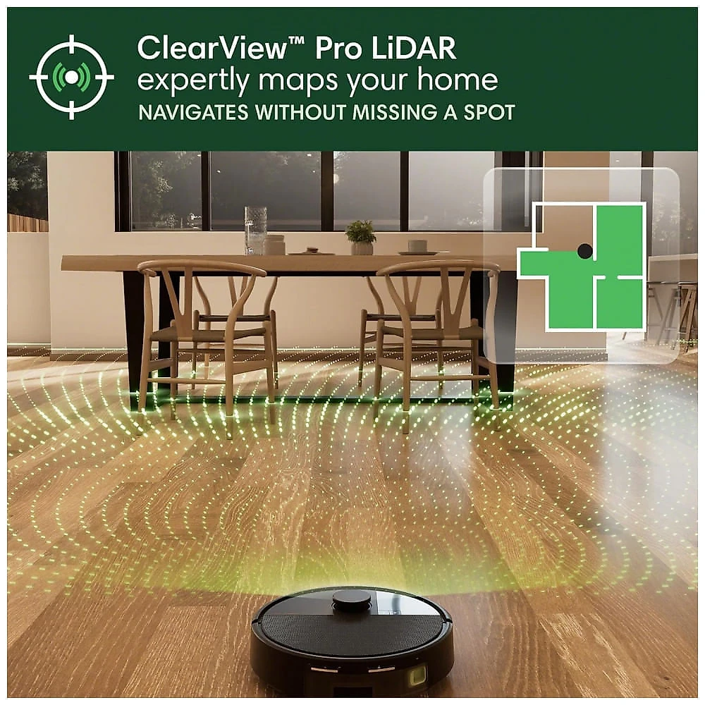 Robô Aspirador iRobot Roomba 504 Plus com Base AutoEmpty, LiDAR, Escovas Anti-Emaranhado e Sucção Extrema 210min Preto