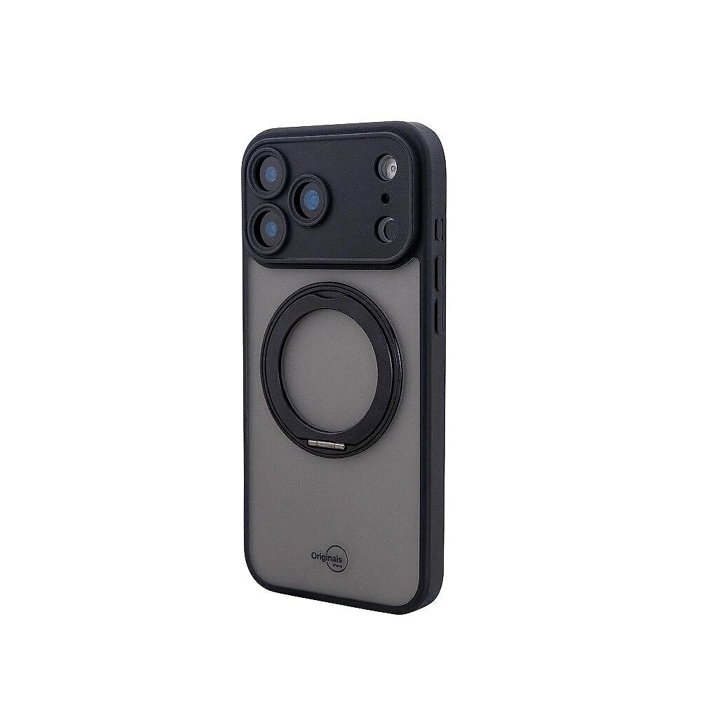 Capa iPhone 17 Pro Max Stand Com Proteção de Câmera Originais iPlace, Preto
