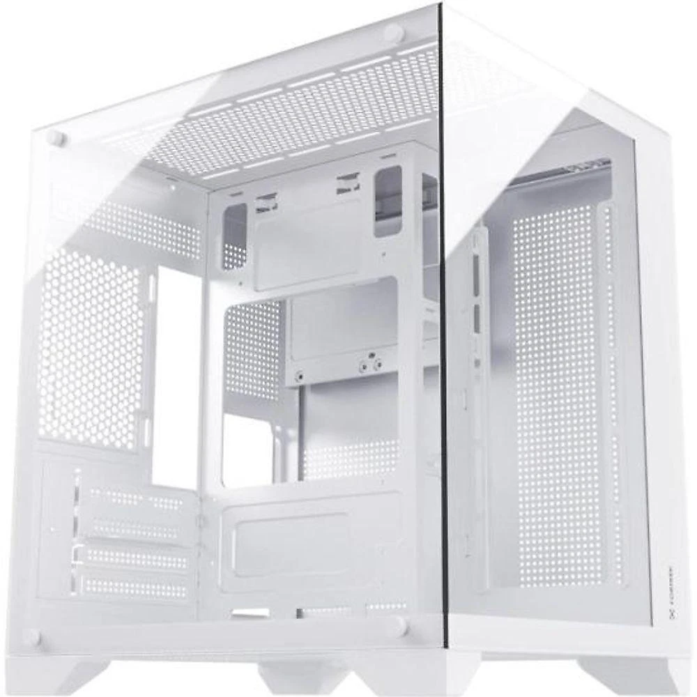 Gabinete Gamer Clarity Fortrek's Cube Model Micro ATX Vidro Temperado Suporte Watercooler Branco