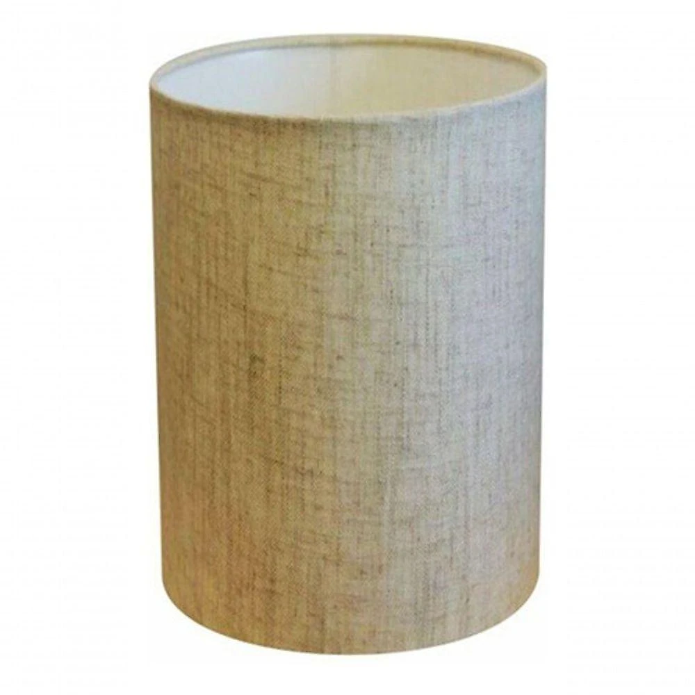 Cúpula Abajur E Luminária Cilíndrica Vivare Cp-7006 ø18x25cm - Bocal Nacional Rustico-bege