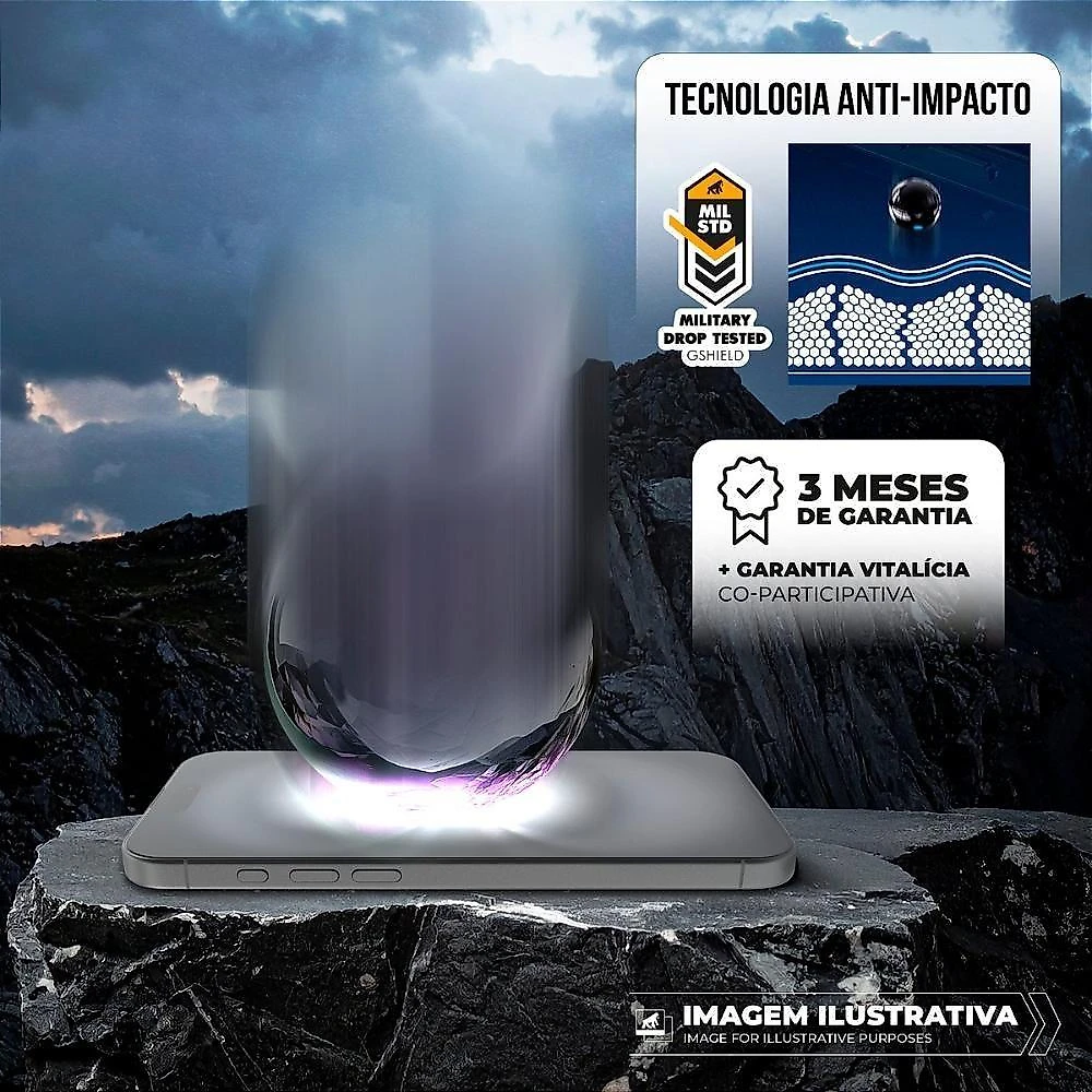 Película de Proteção para Tela de Celular Gshield Iphone 17e Hydrogel Gamer Fosca 1 Unidade
