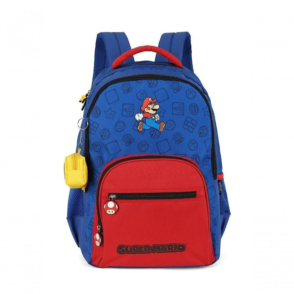 Mochila Luxcel MS49901MO Mario Bros Poliéster 21,6L Azul Juvenil