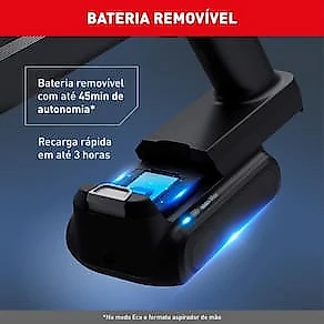 Aspirador de Pó Vertical Sem Fio Arno X-Force Flex 9.60 RH20 2 em 1 250W LED Autonomia 45 Minutos Bivolt Vermelho