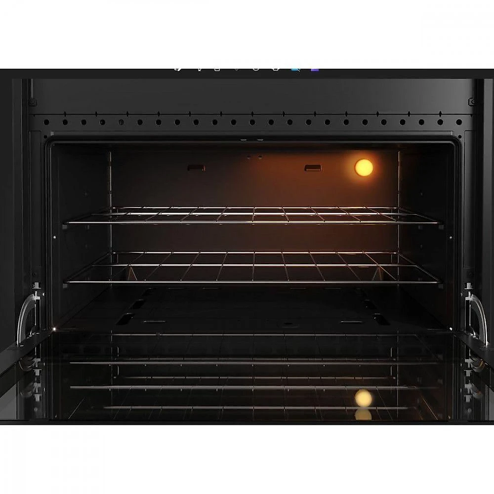 Fogão Mueller 5 Bocas Com Mesa De Vidro E Grades De Ferro Preto Bivolt