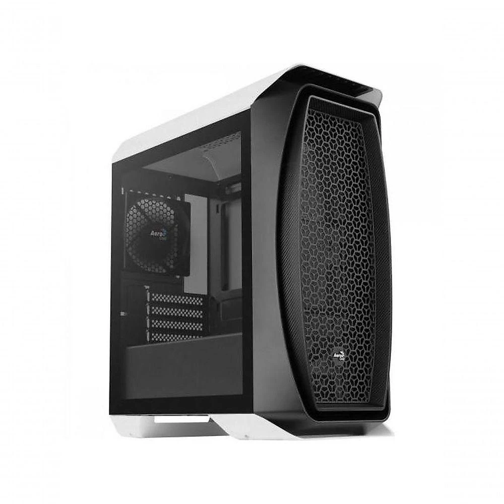 Gabinete Gamer Mini Tower Aero One Mini com Lateral em Vidro Temperado Branco Aerocool