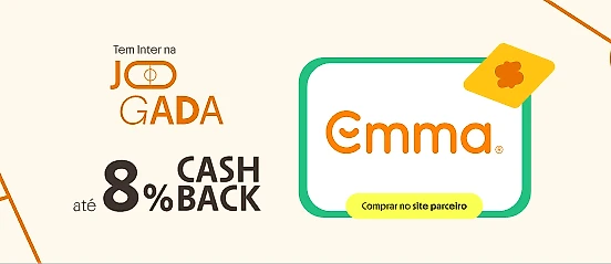 EMMA COM ATÉ 8% DE CASHBACK