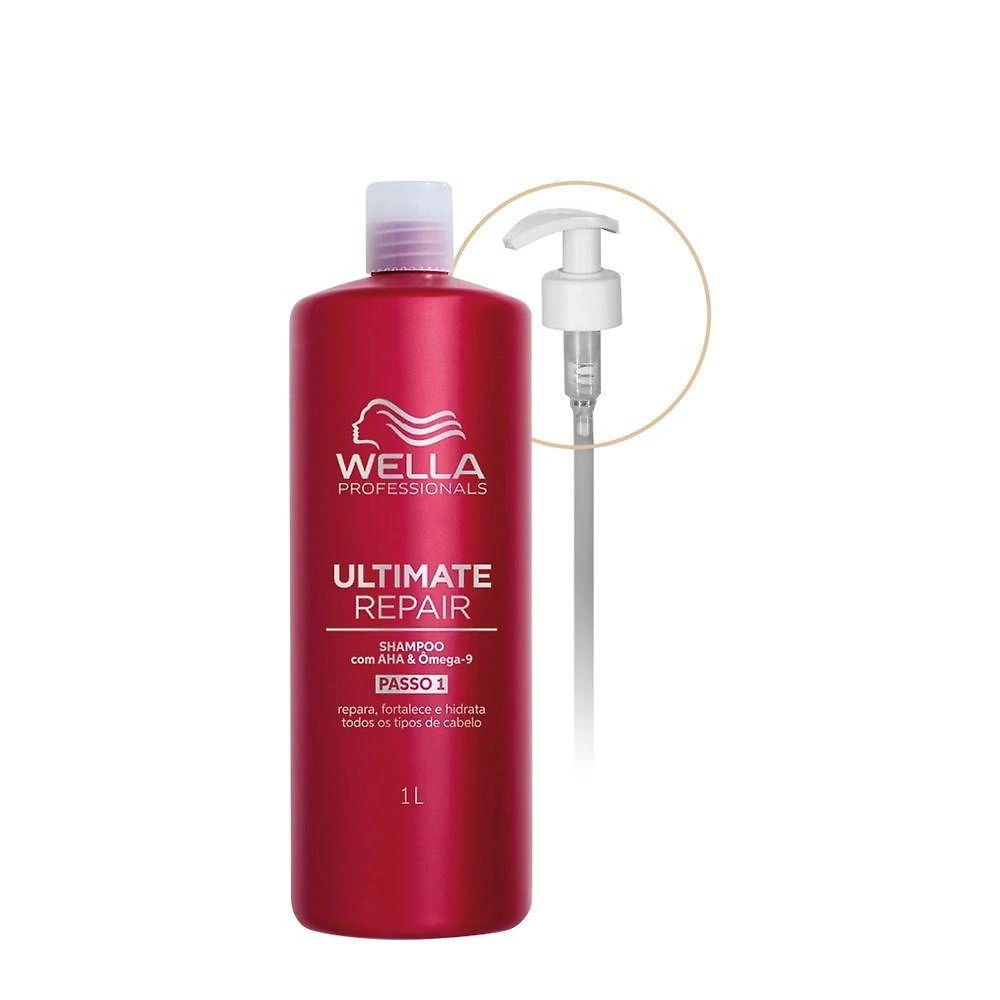 Kit Shampoo Wella Ultimate Repair Passo 1 com Válvula Pump 2 Unidades