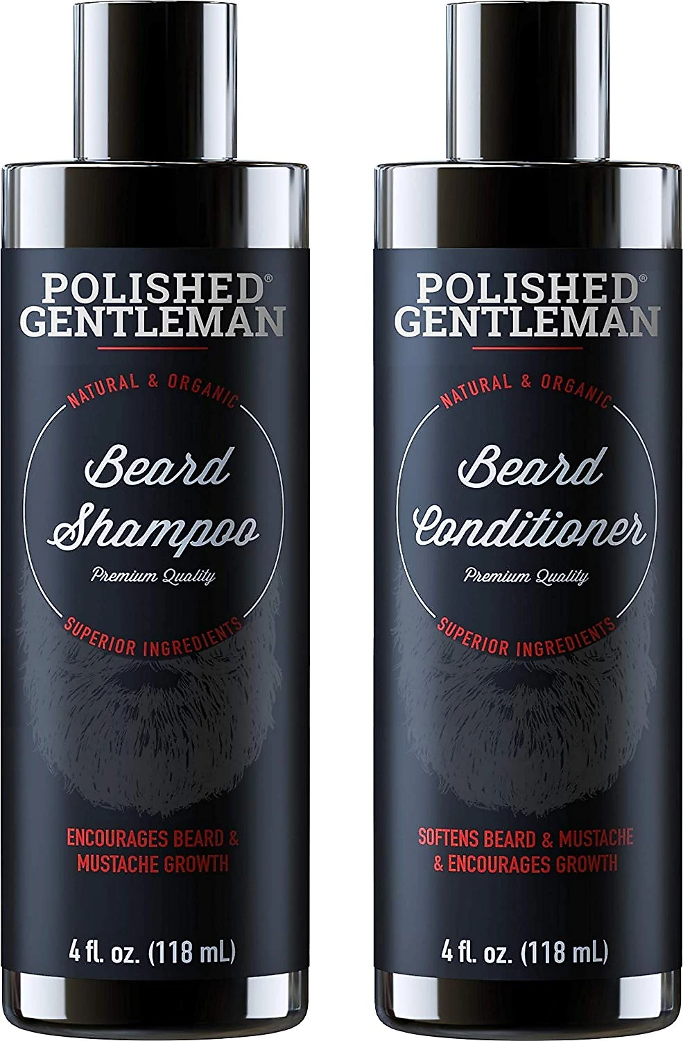 Shampoo e Condicionador Crescimento Rápido de Pelos Barba Limpeza Orgânica do Rosto 118ml