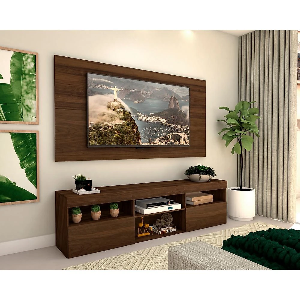 Rack com painel para TV até 65 polegadas e 2 portas Toronto Multimóveis Duna