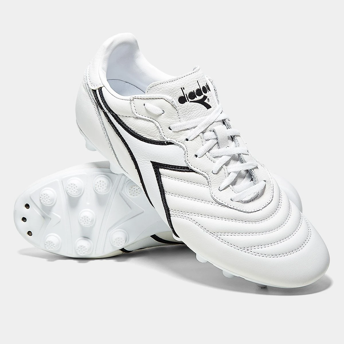 Miniatura Chuteira Campo Diadora Brasil Lt+ Mdpu Unissex Branco+Preto - 38