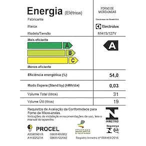 Micro-ondas Electrolux 31 Litros MI41S Inox Espelhado Painel Integrado 110V