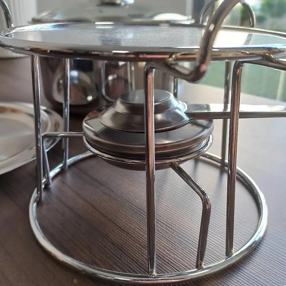 Le Rechaud Inox 5 Litros Panela Para Buffet Restaurante Casa Servir Pratos Quentes Aço Inoxidável