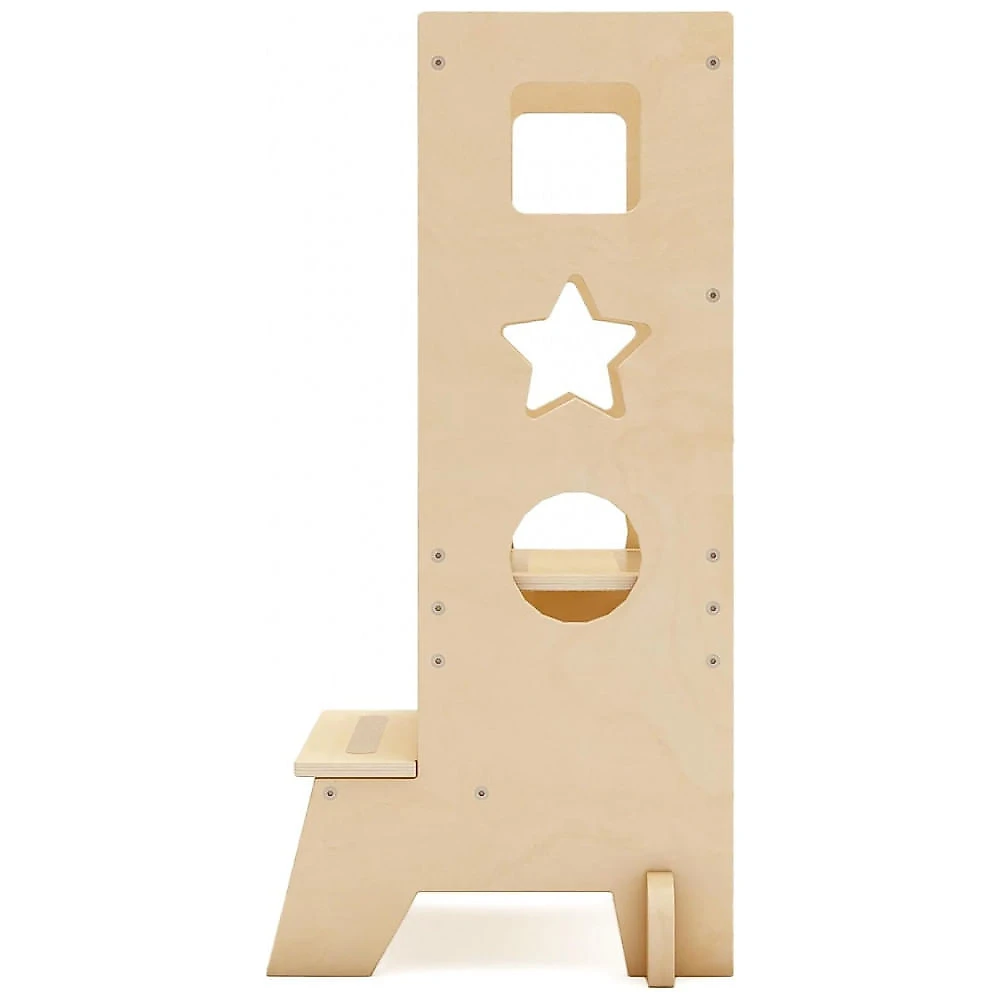 Banqueta Torre de Aprendizagem Guidecraft Jr. Classic Kitchen Helper Natural Madeira Bétula Altura Ajustável
