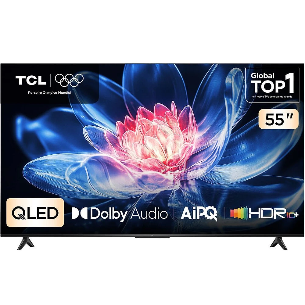 Smart TV TCL 55 Polegadas 4K UHD QLED Google TV 55T6C