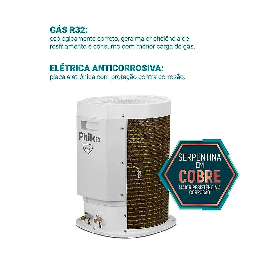 Ar Condicionado Split Hi Wall Eco Inverter Philco 30.000 Btus Frio 220V R-32