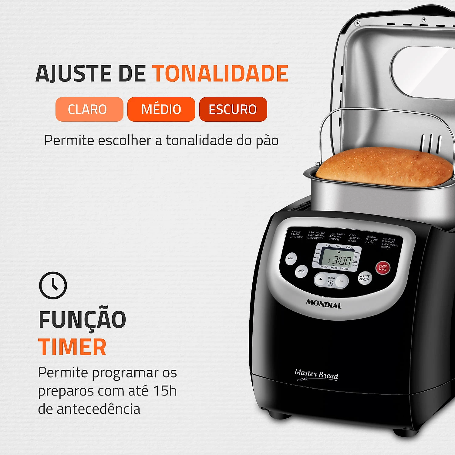 Miniatura Panificadora Mondial Master Bread NPF-53 127V