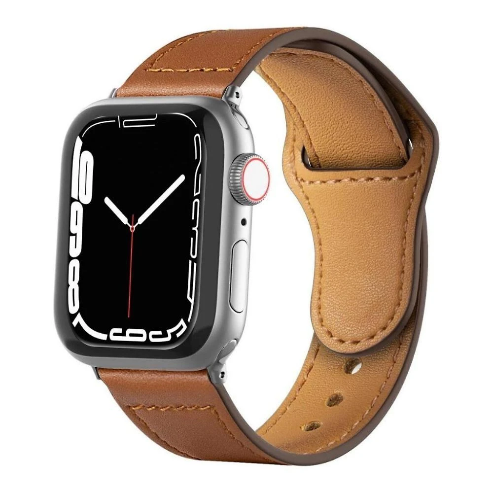 Pulseira De Couro Para Apple Watch 38 / 40 / 41Mm - Marrom - Gshield