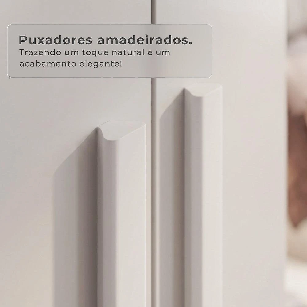 Guarda Roupa Casal 6 Portas 2 Gavetas Malta Yescasa Branco