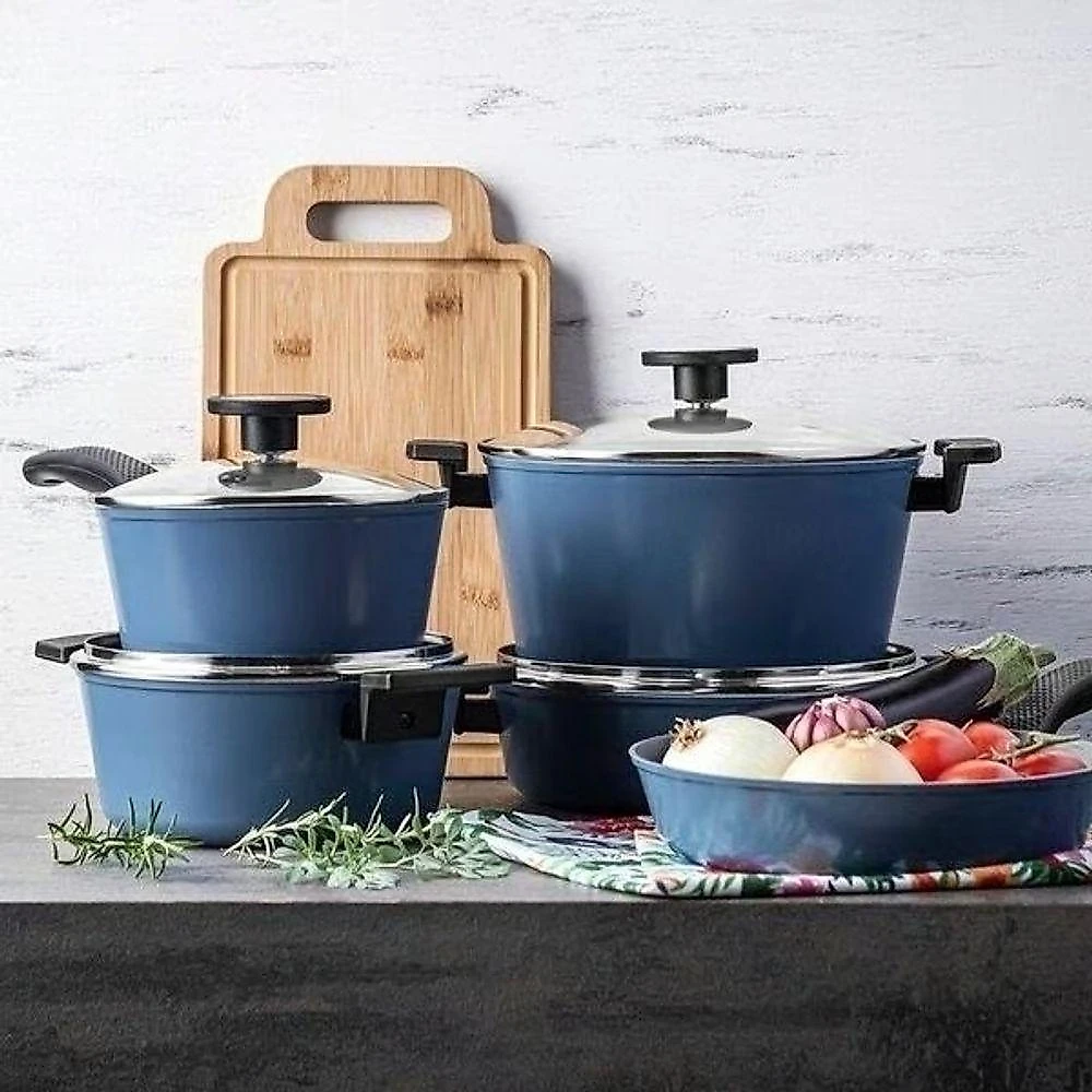 Conjunto Reverse Azul + Fogão De Indução Fika 220V