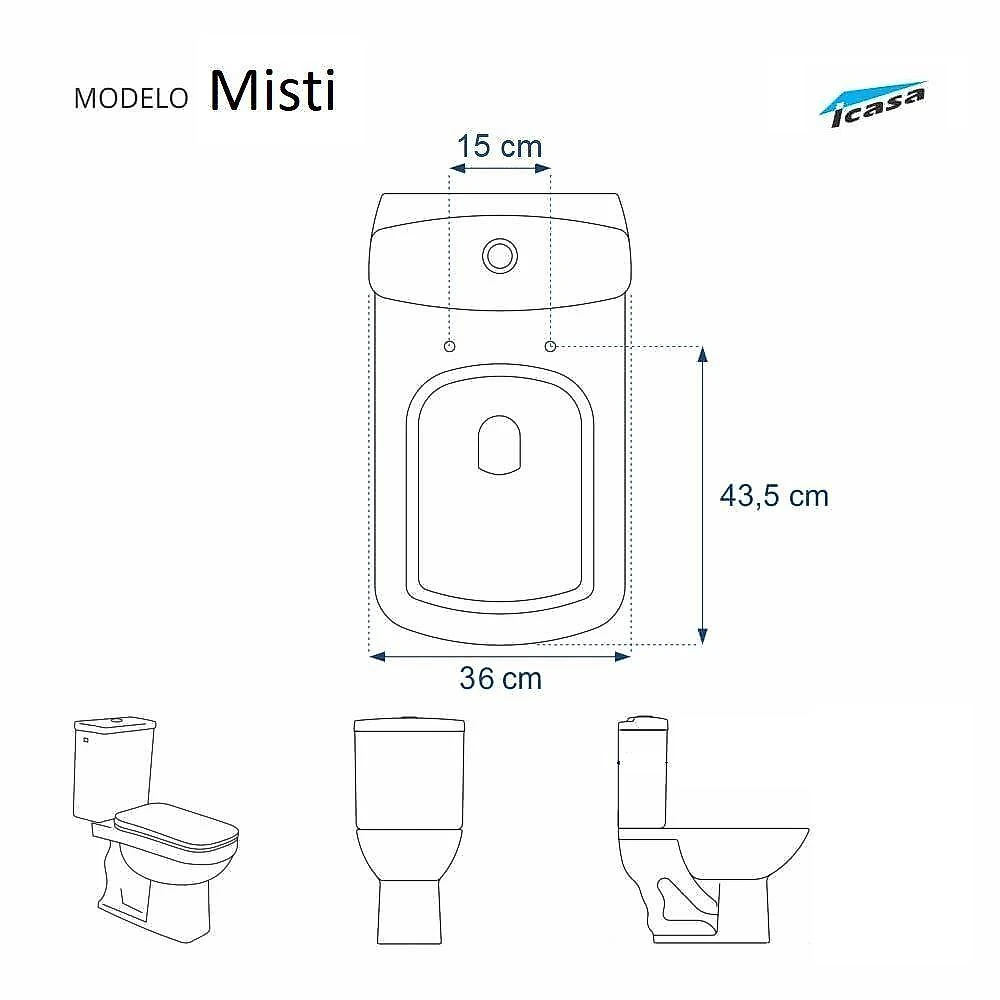 Assento Sanitário Misti Alongado Resina Plástica Parafusado Convencional Branco webcontinental-7899983612965