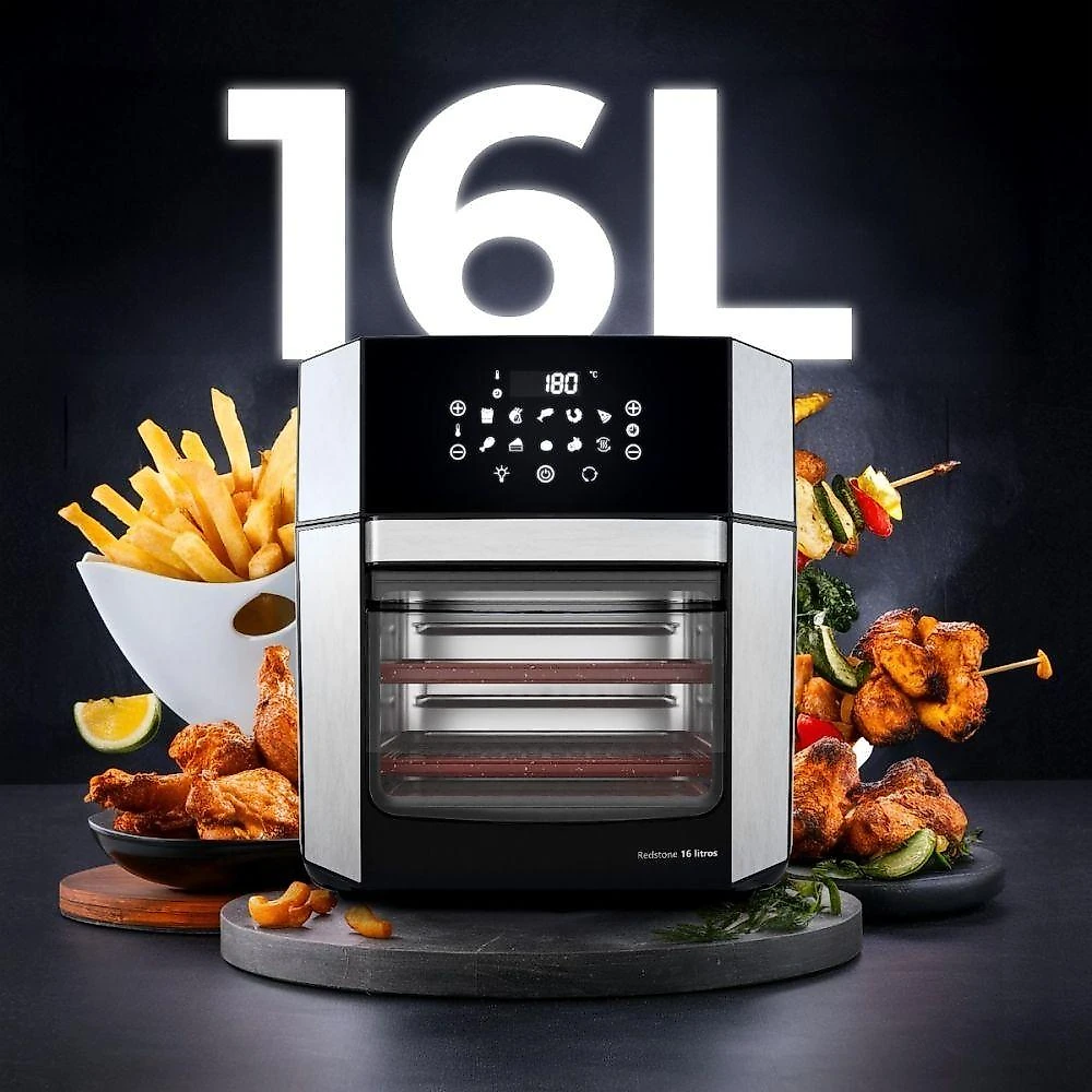 Fritadeira Elétrica Air Fryer Oven BAF16A 16L com Porta Removível Preto 110V