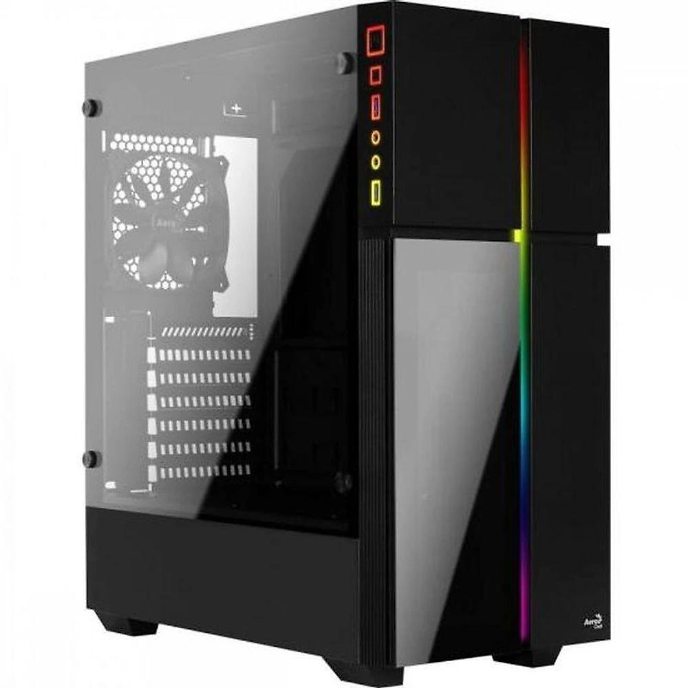 Gabinete Gamer Aerocool Playa Preto Rgb Lateral Vidro