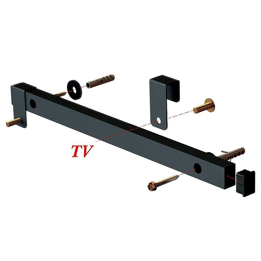 Suporte Universal Fixo Regua Tv 56 Vesa Até 400 Preto