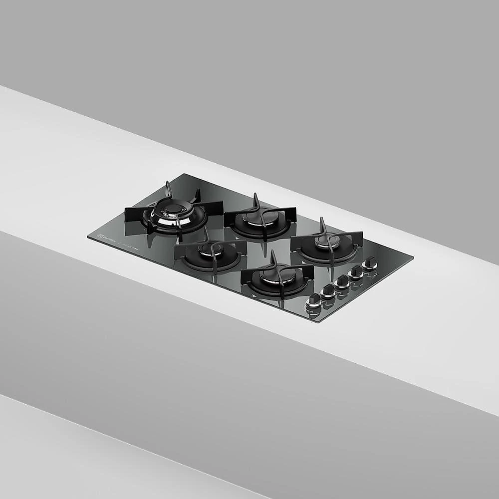 Cooktop 5 bocas a gás electrolux ke5hp espelhado chama precisa e multi bivolt