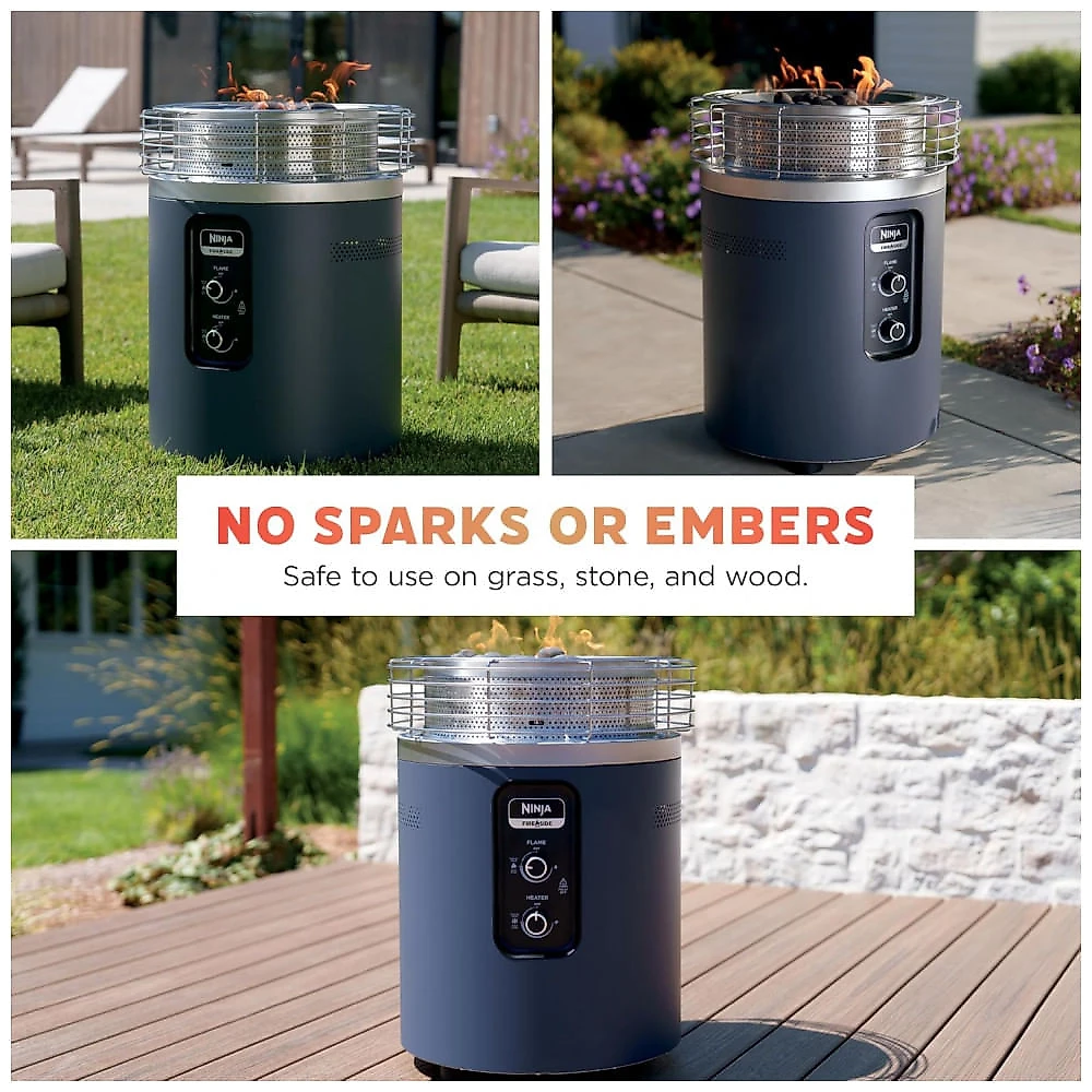 Ninja Fireside360 Aquecedor e Fire Pit Portátil 3 Modos Chama e Calor para Varanda e Camping