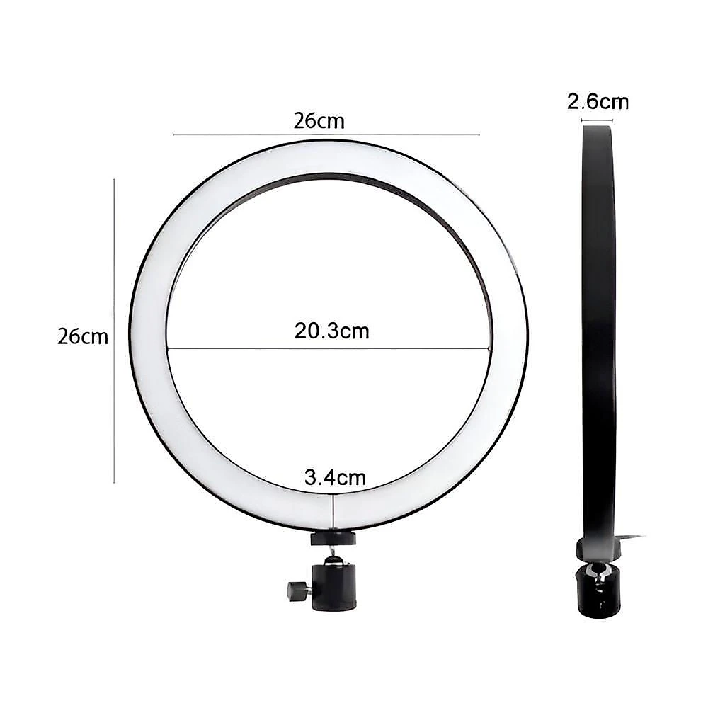 Ring Light Aro 10 Polegadas Com Suporte Led Luz Foto Vídeo