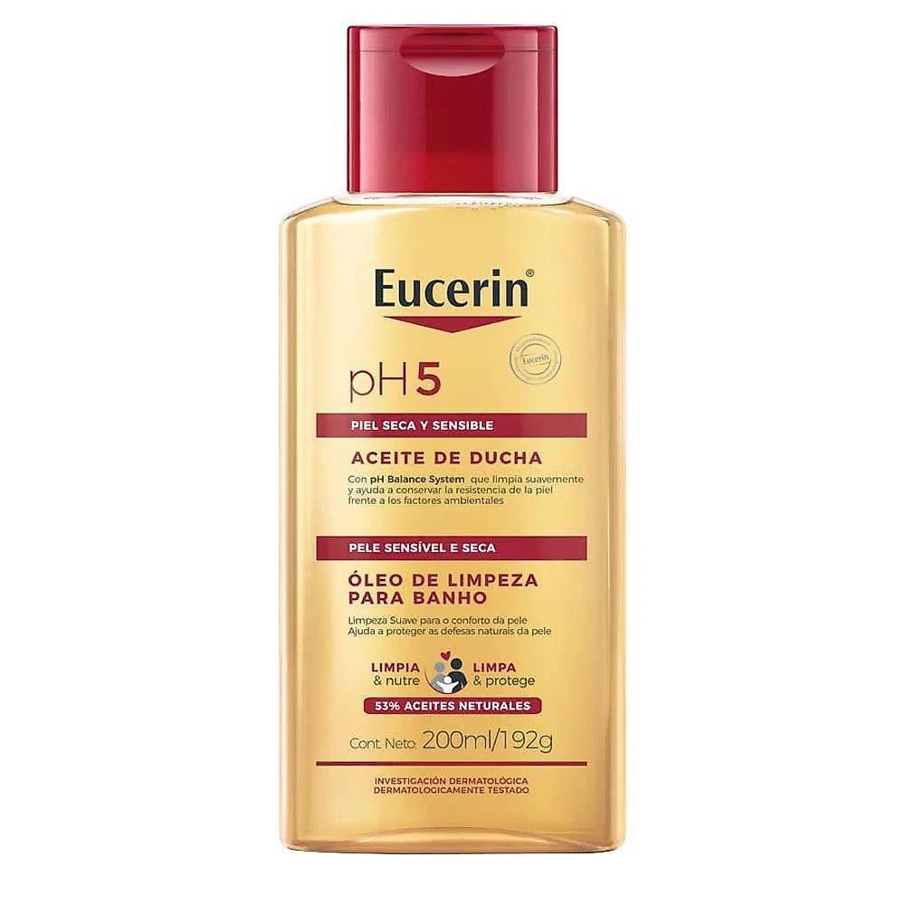 Óleo de limpeza para banho eucerin ph5 200ml
