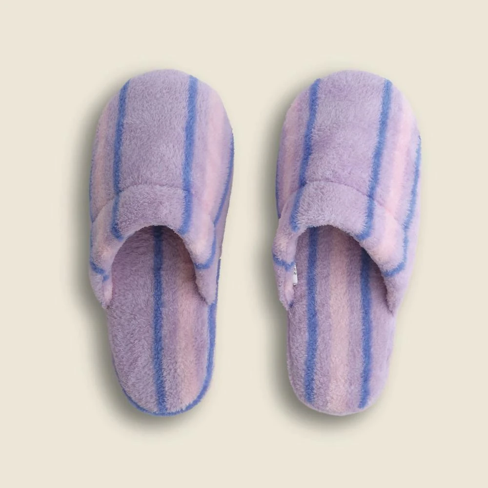 Pantufa Lines Microfibra Lilás - A\CASA