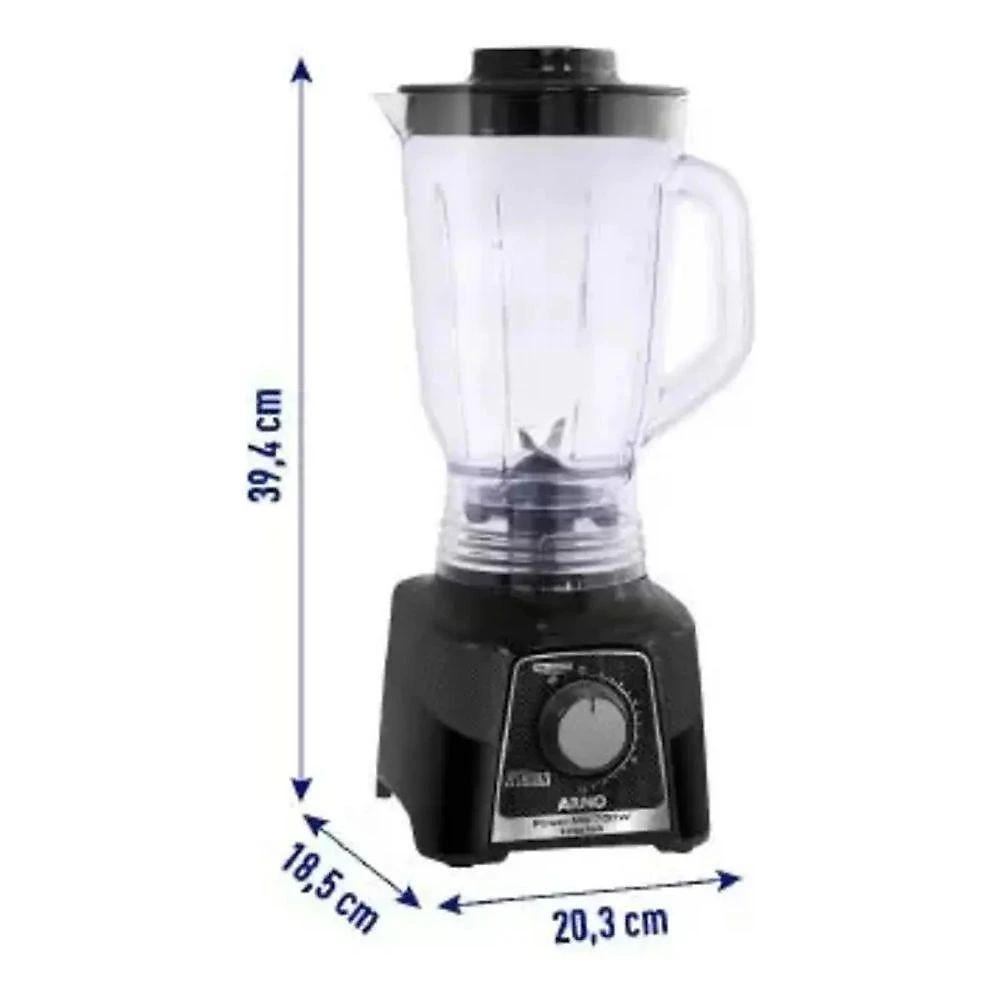 Liquidificador Arno Power Mix Limpa Fácil LQ33 700W 1,4L Preto 110V