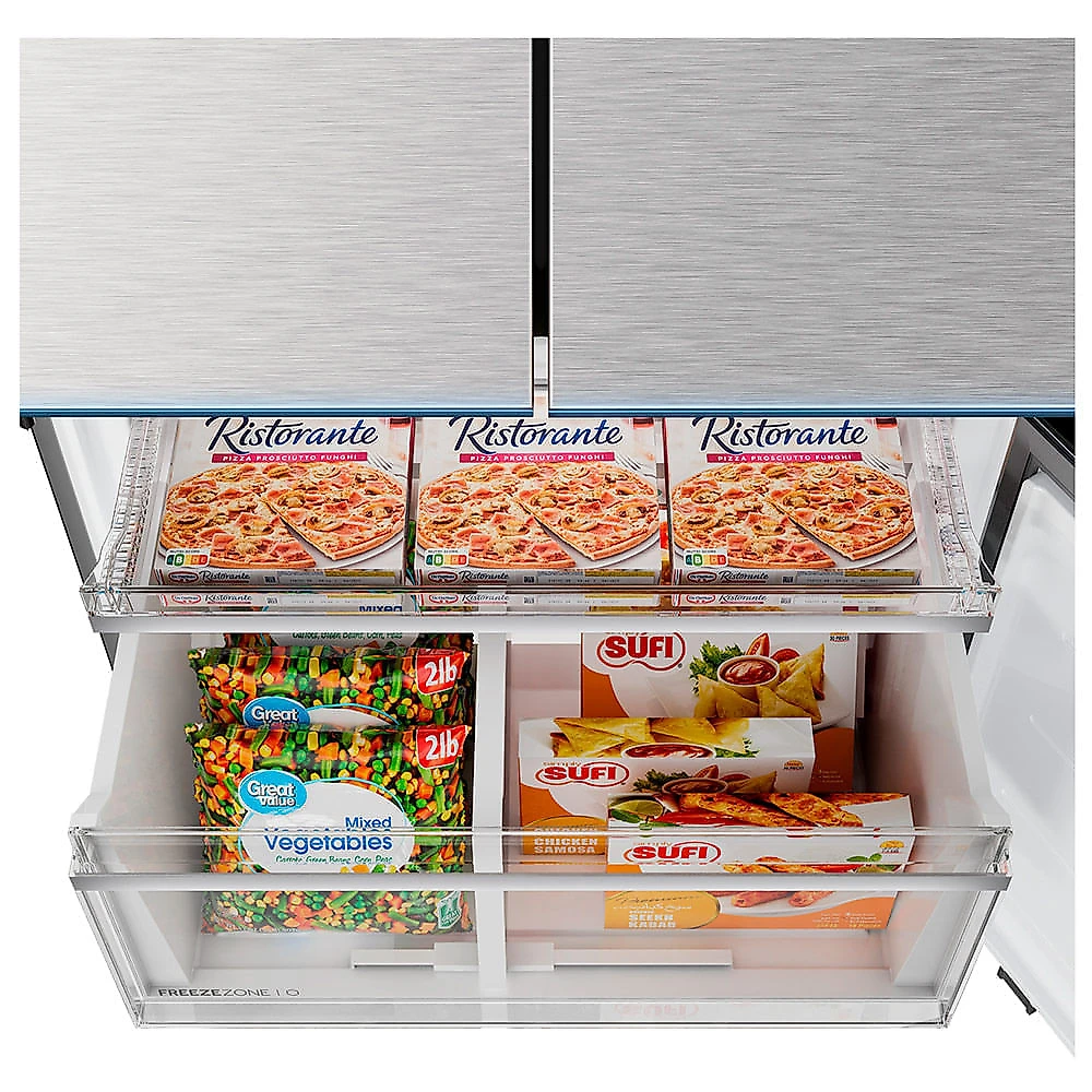 Refrigerador French Door Haier de 03 Portas Frost Free com 630 Litros, IA Cooling, My Zone, Inox – HFD650 110