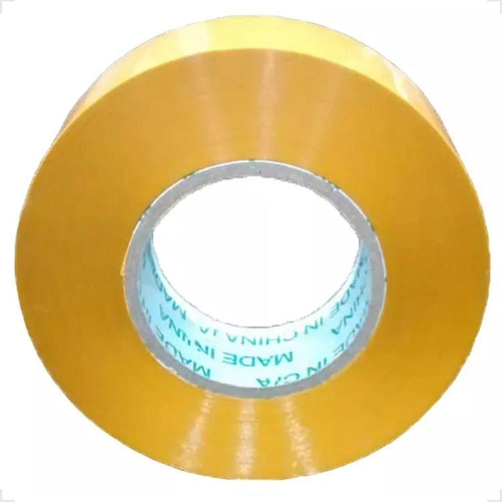 Fita Adesiva para Embalagem com Alta Resistência 40MM X 300M Kit 2 Unidades Marrom e Transparente