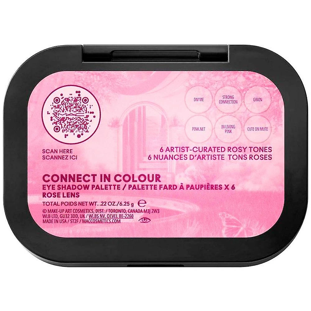 Paleta de sombras mac connect in colour eye shadow palette rose lens 1 un