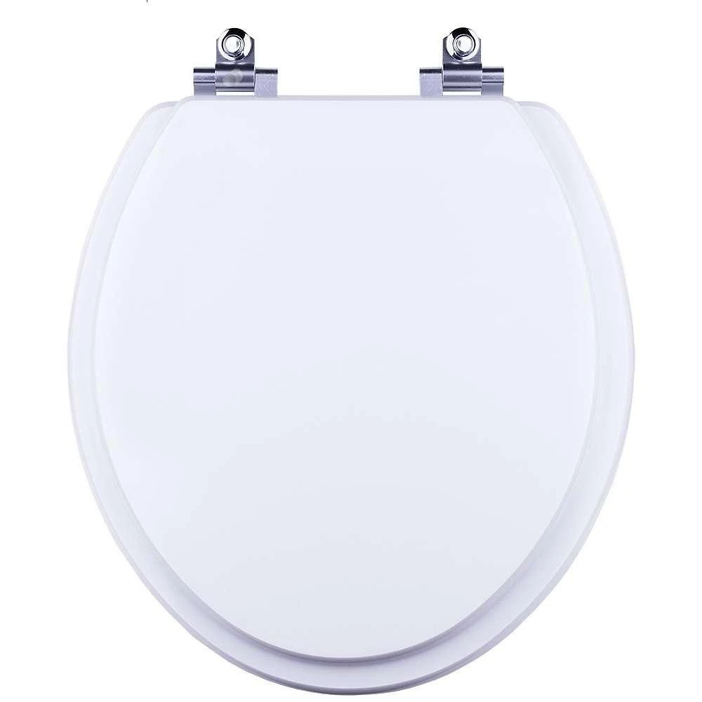 Assento Sanitário Sabará Alongado Plástico Parafusado Fechamento Suave Branco Pontto Lavabo 40CM