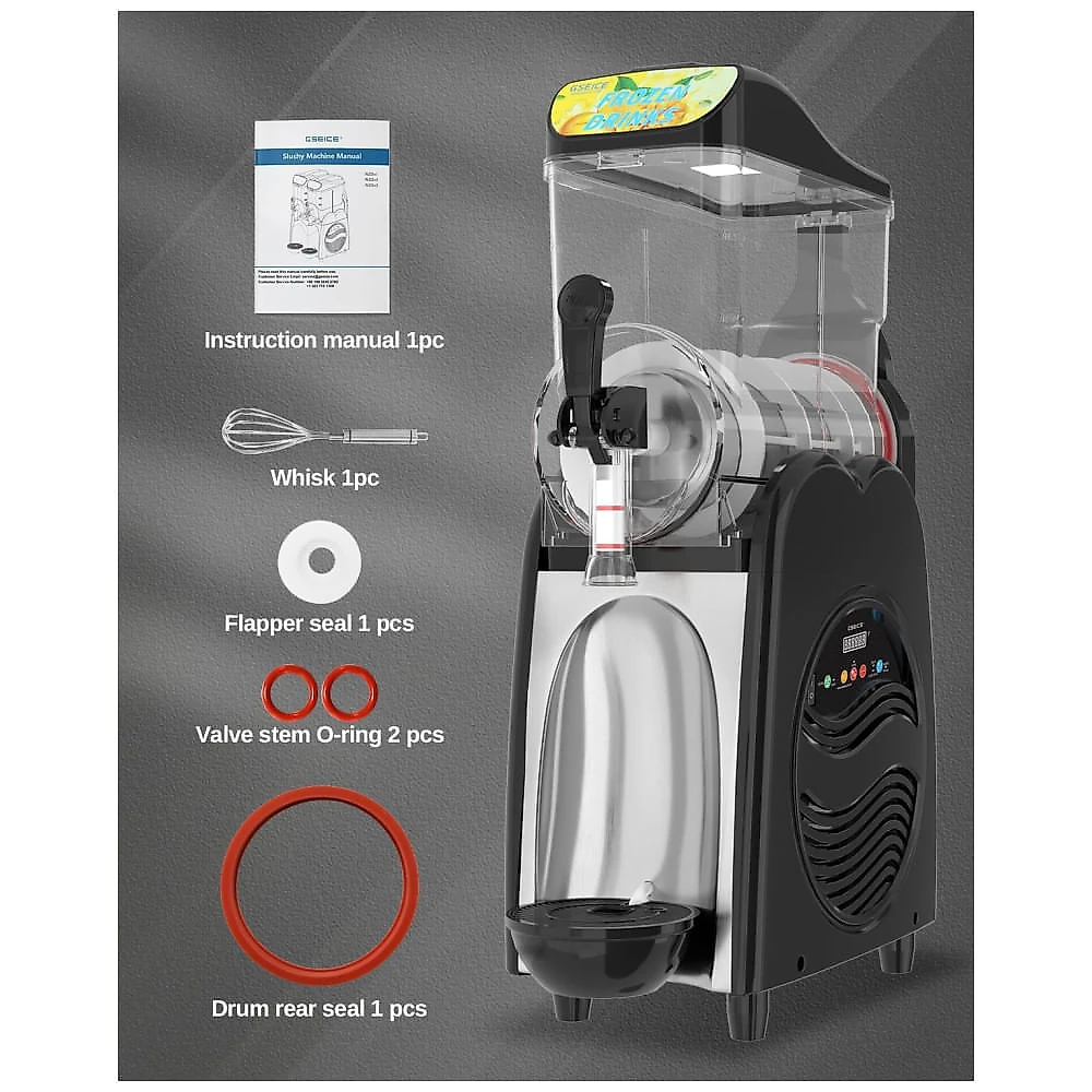 Máquina de Frozen Doméstica 15 Litros em Aço Inox ETL para Margaritas e Bebidas Congeladas, Ideal para Festas em Família,GSEICE