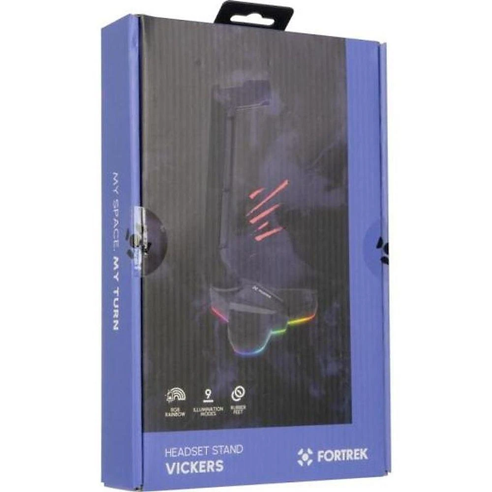 Suporte Para Headset Fortrek Vickers Rgb Preto