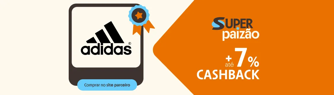Adidas com até 7% de cashback
