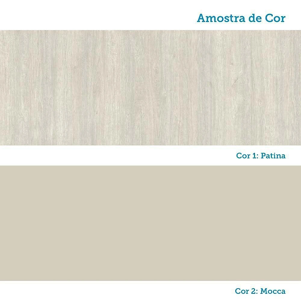 Cozinha Modulada Compacta 5 Peças Com Tampo Linea Luciane Mó Pátina Ff-mocca Laca